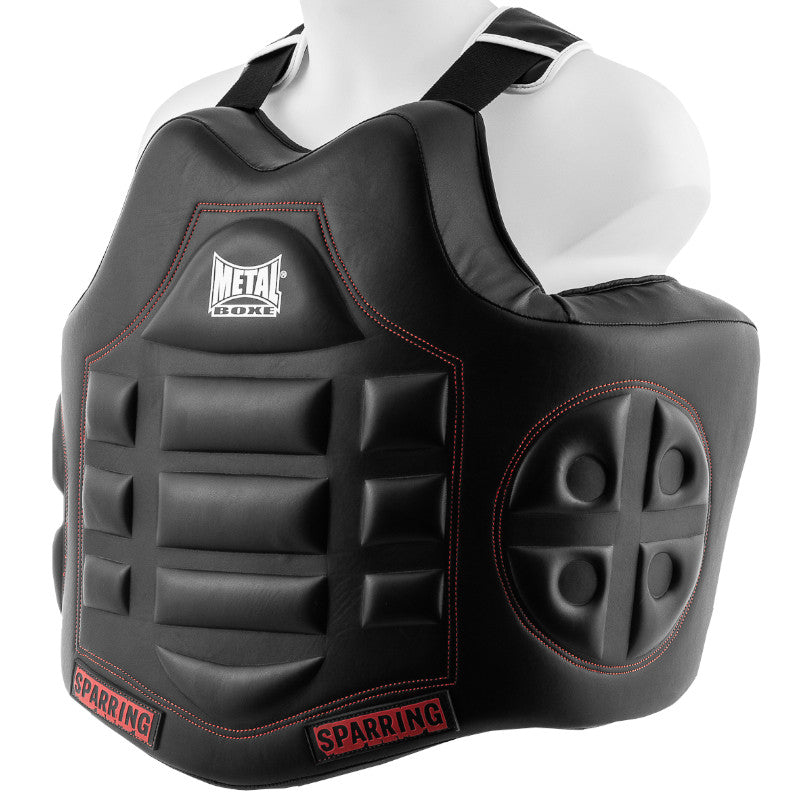 Plastron Metal Boxe Integral Sparring Brustschutz – Schwarz