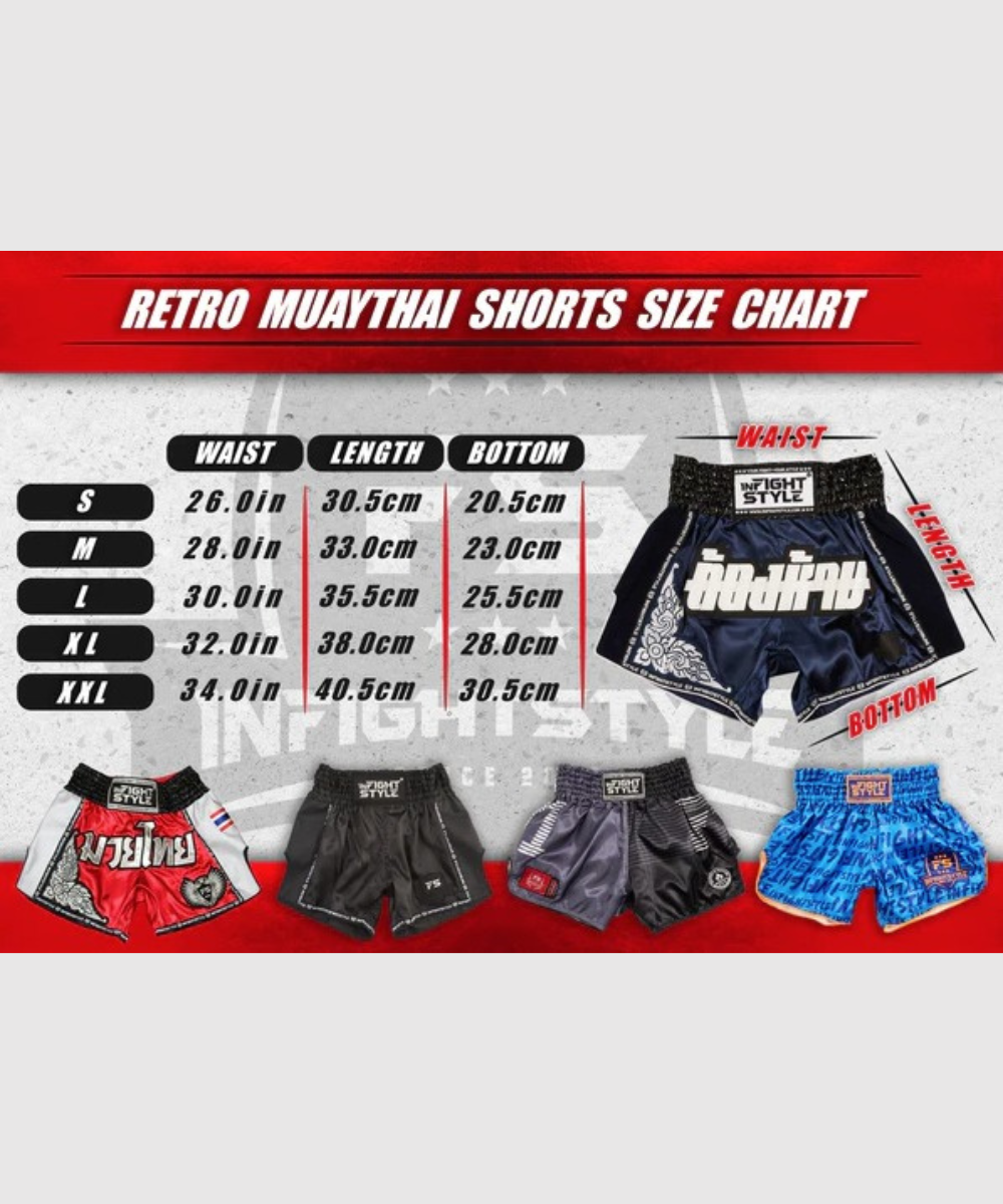 Infightstyle Fs Utility Retro Muay Thai Shorts - Red