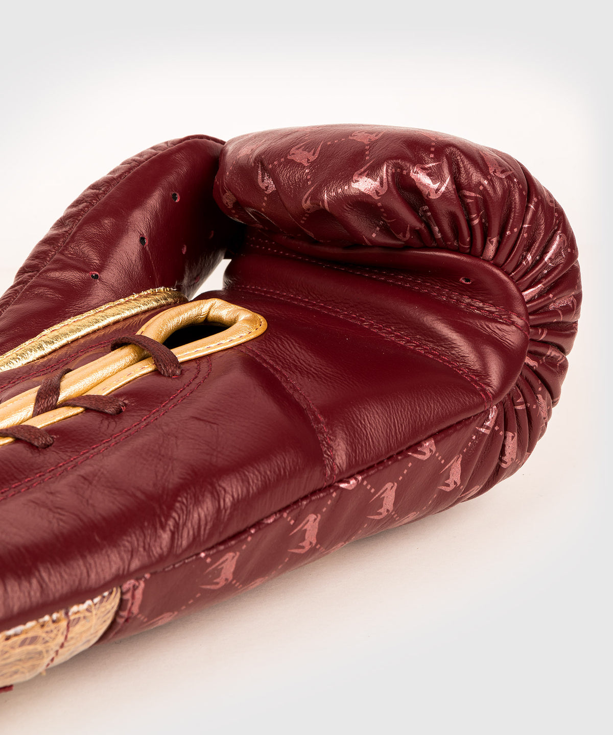 Gants de Boxe Pro avec Lacets Venum Coco Monogram - Rouge Grenat