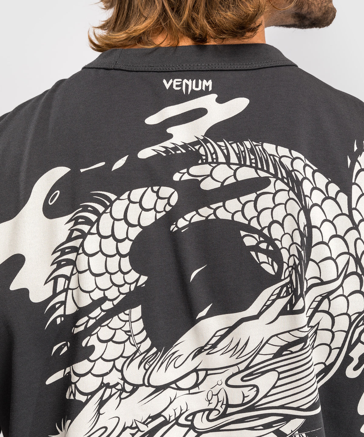 Venum Dragon’s Flight Maglietta da uomo - Grigio carbone/Bianco crema