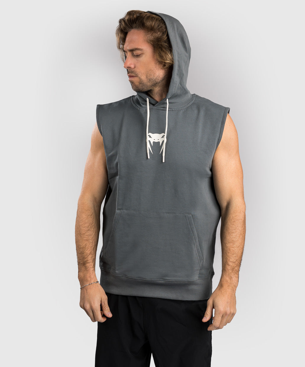 Venum Sparring Felpa senza maniche con cappuccio - Grigio Tempesta