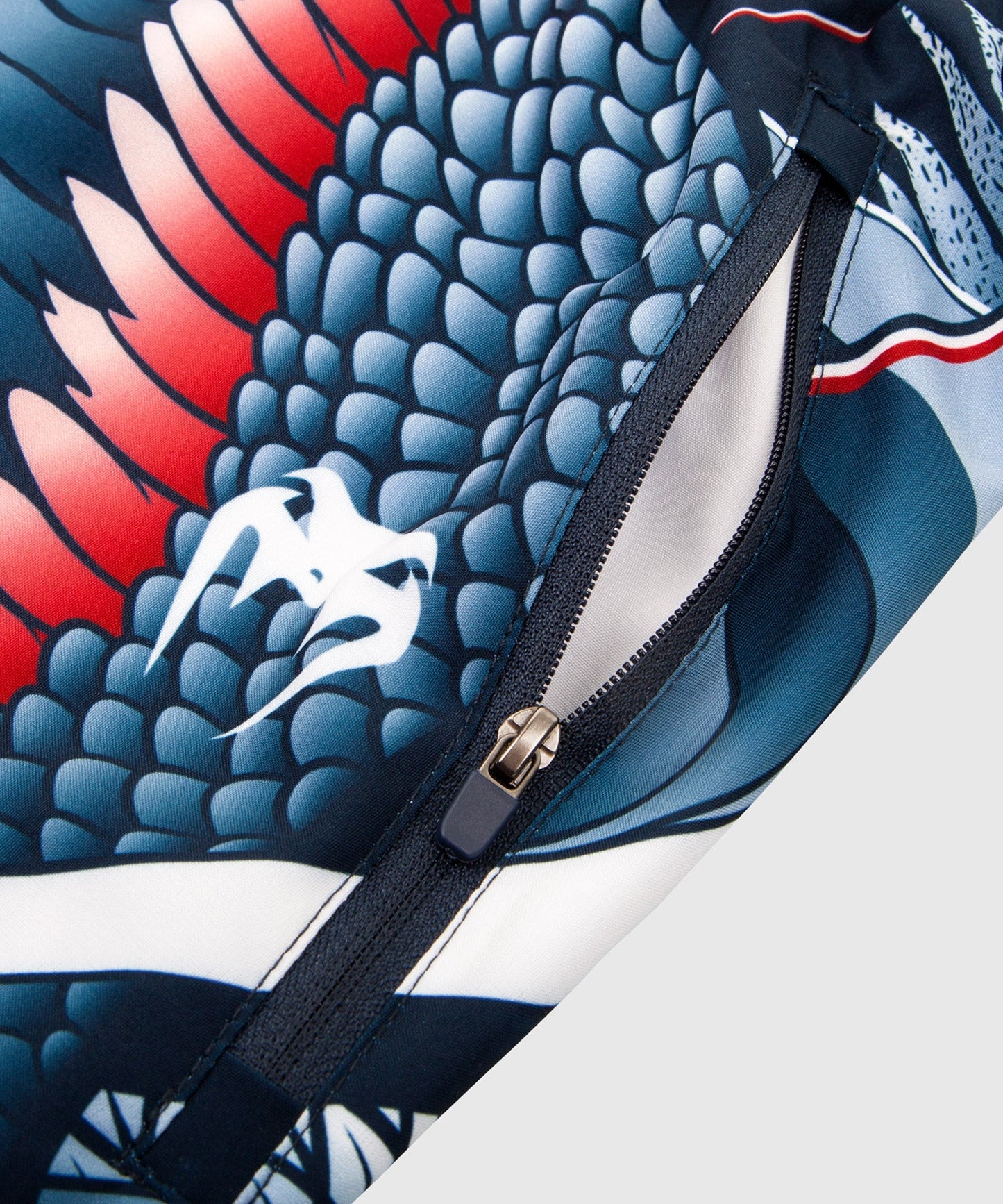 Short de sport Venum Rooster - Bleu Marine/Orange