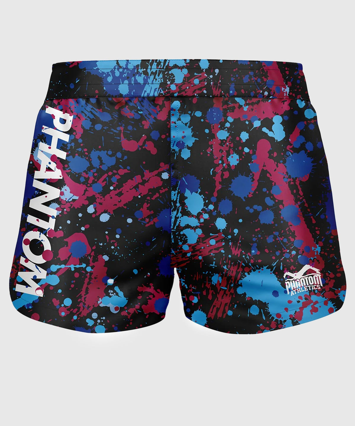 Short de MMA Phantom Athletics Fusion Splatter - Noir/Bleu/Rouge