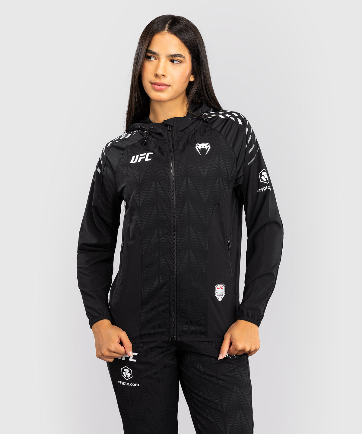 Sweat à capuche Walkout Femme UFC Zenith by Venum Authentic Fight Night - Noir