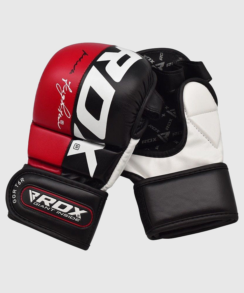 RDX Sports T6 Guantes de Sparring MMA - Rojo