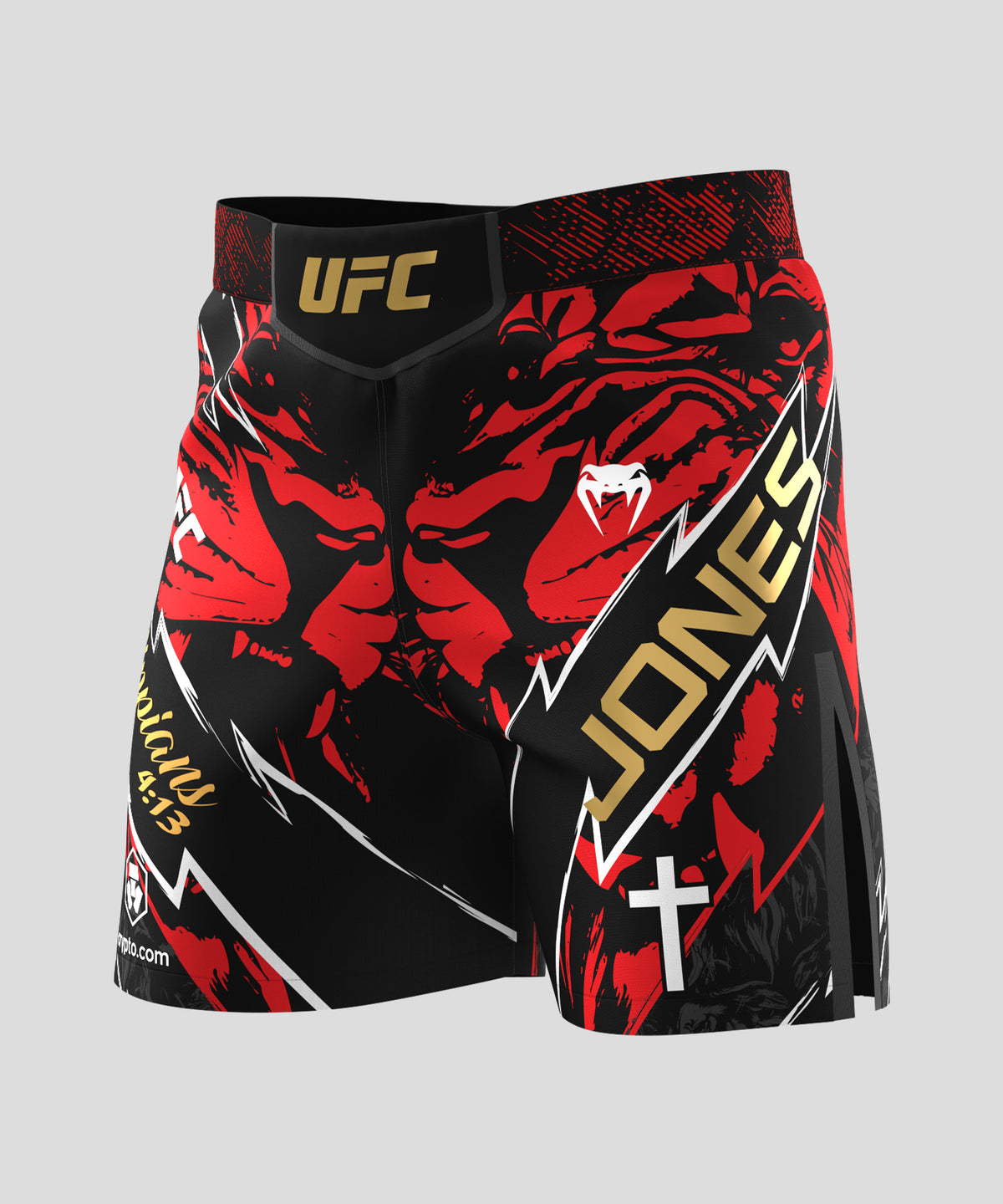 Men's UFC Unrivaled by Venum Red Jon Jones Short Fit Fight Short