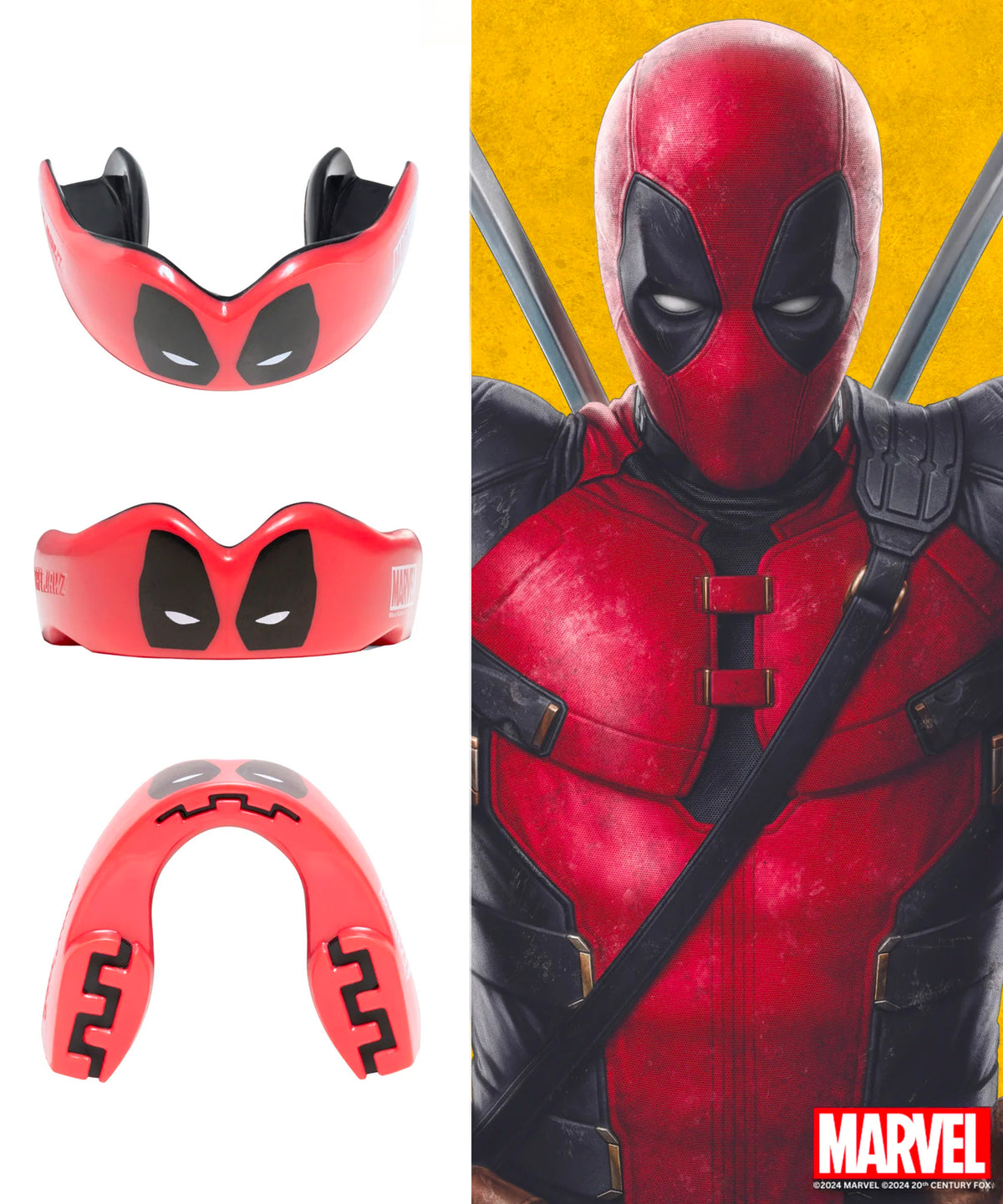 Protector Bucal Safejawz Marvel – Deadpool – Rojo