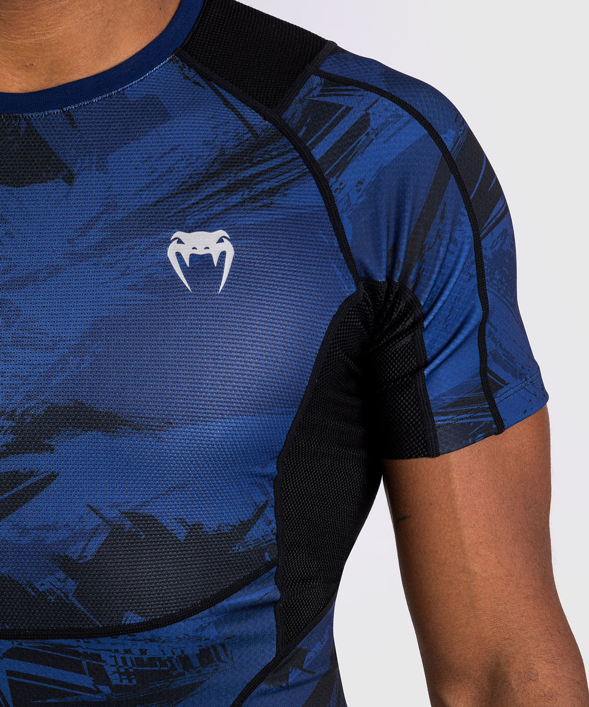 Venum Electron 3.0 Kurzärmeliger Rashguard - Marineblau