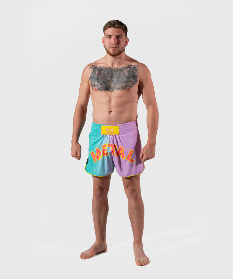 Metal Boxe One Post Cutting Treats Muay Thai Shorts - Violett