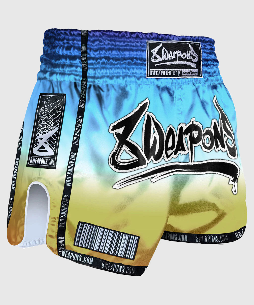 Short de Muay Thai 8 Weapons Vivo Sunrise - Bleu
