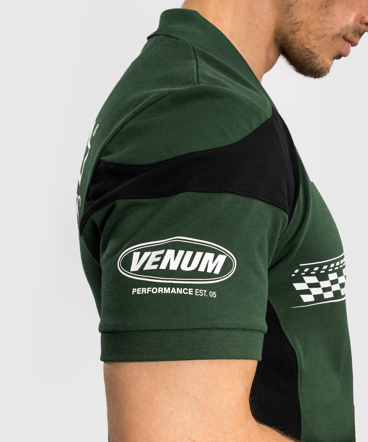 Venum Motorsport Polo in Cotone - Verde Profondo