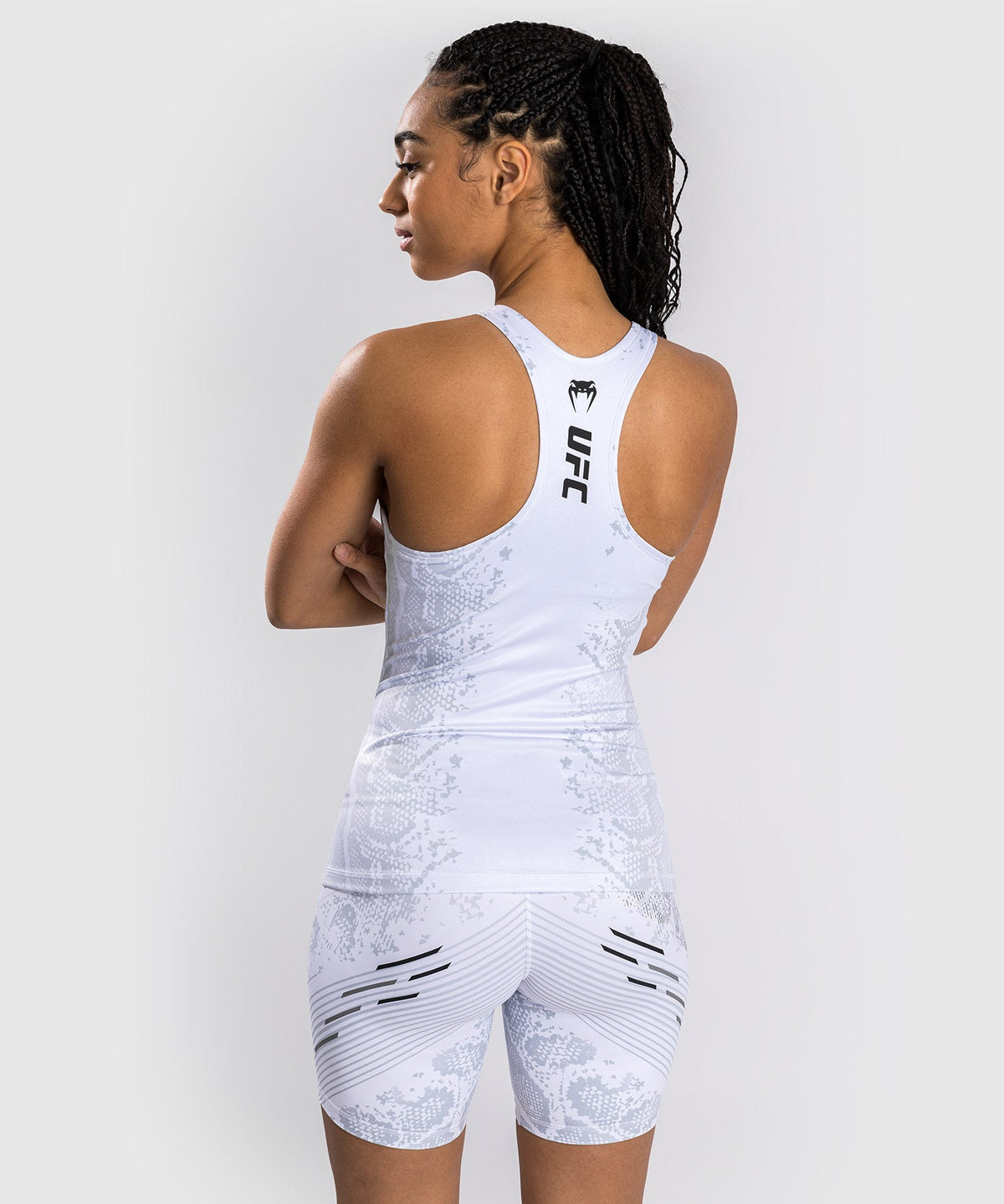 Débardeur ajusté avec brassière intégrée pour Femmes UFC Adrenaline by Venum Authentic Fight Night - Blanc