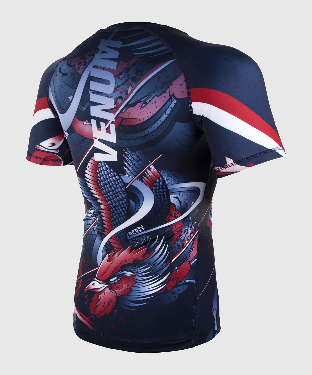 Venum Rooster Rashguard - Kurzarm - Marineblau/Orange