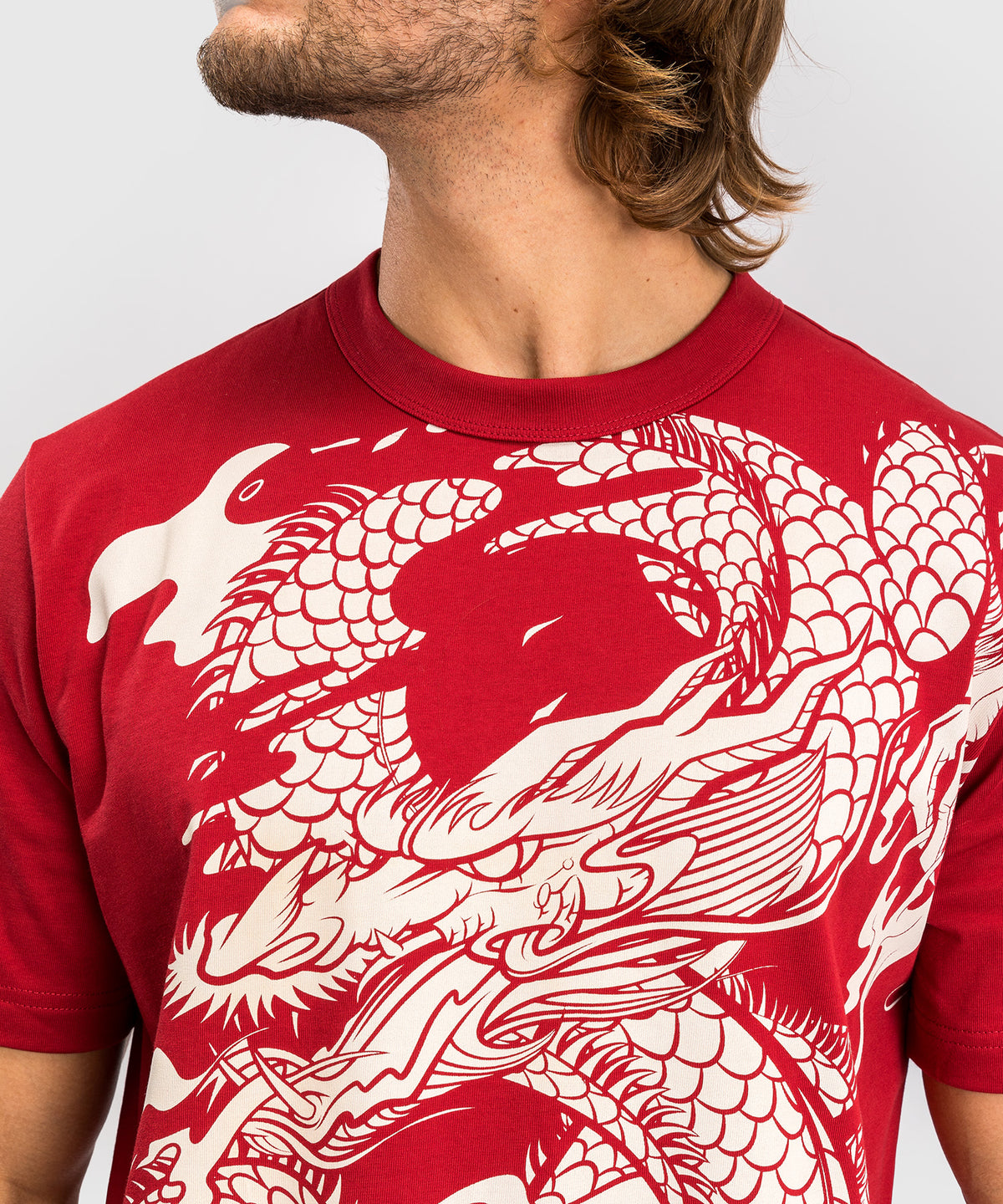 Venum Dragon’s Flight Maglietta da uomo - Rosso Ciliegia/Bianco Crema