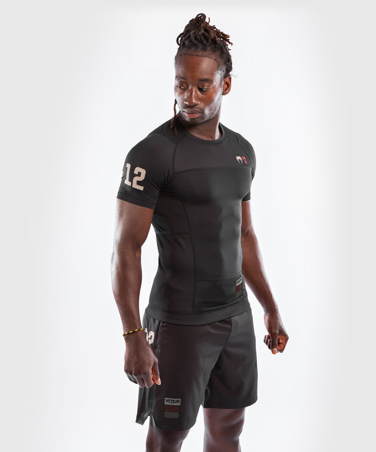 Venum Loma 08-12 Kurzarm-Rashguard - Schwarz