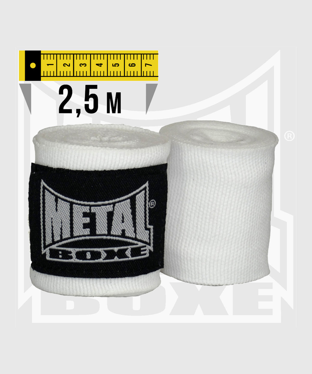 Bandages de Boxe Metal Boxe – 2,5 m – Blanc