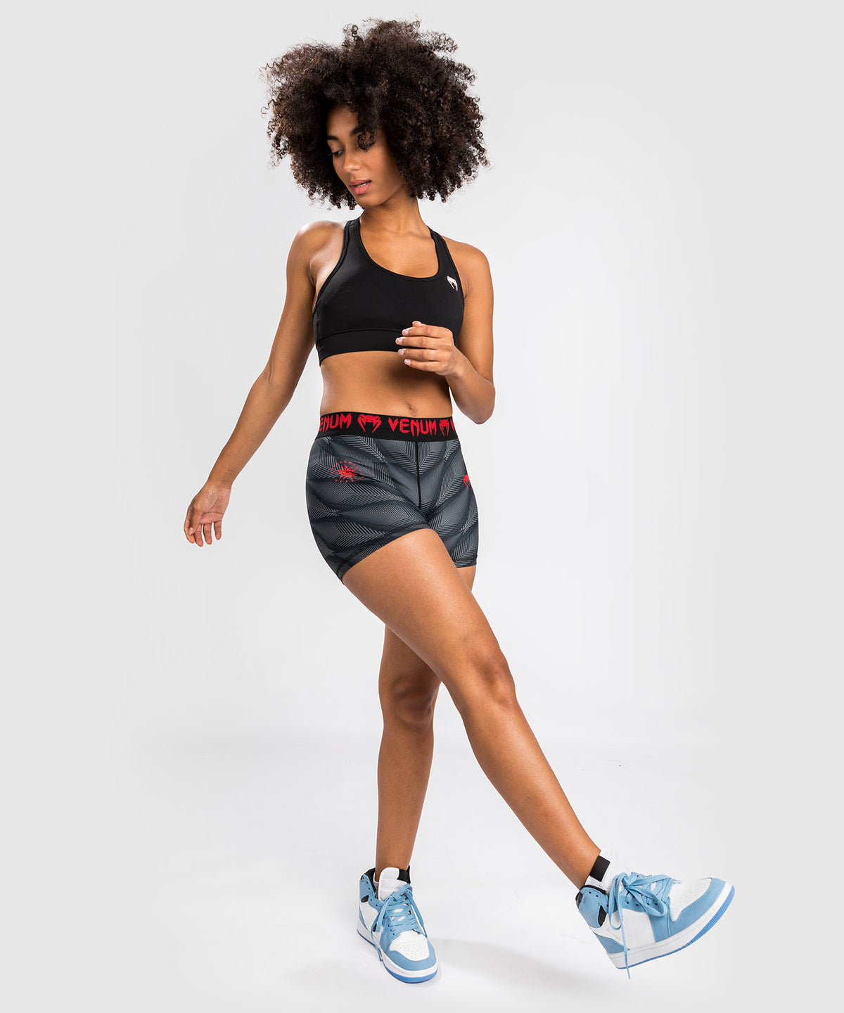 Pantalones Cortos de Compresión Venum Phantom - Para Mujer - Negro/Rojo