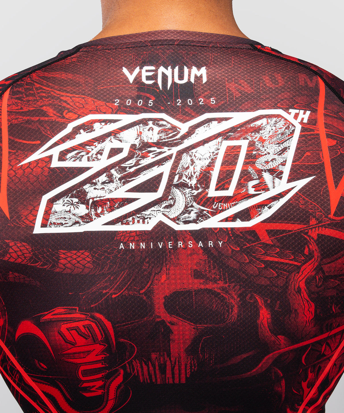 Venum 20th Anniversary Long Sleeve Rashguard - Black/Red