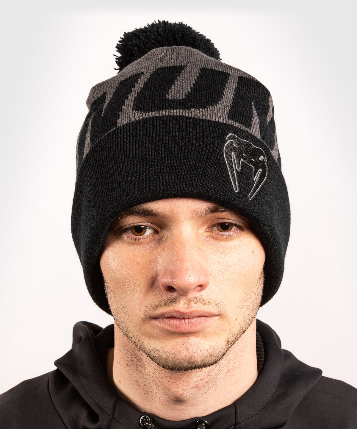 Venum Elite Beanie mit Pompon - Grau/Schwarz
