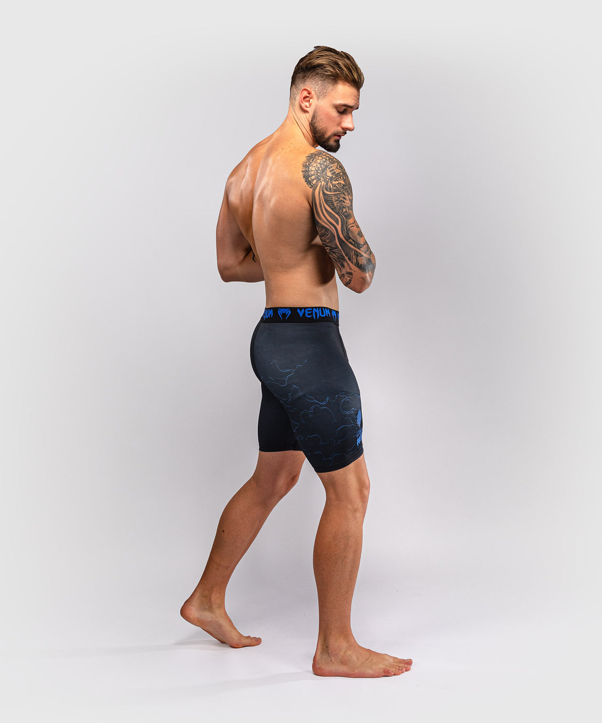 Venum Thunder Dragon Kompressionsshorts – Schwarz/Königsblau