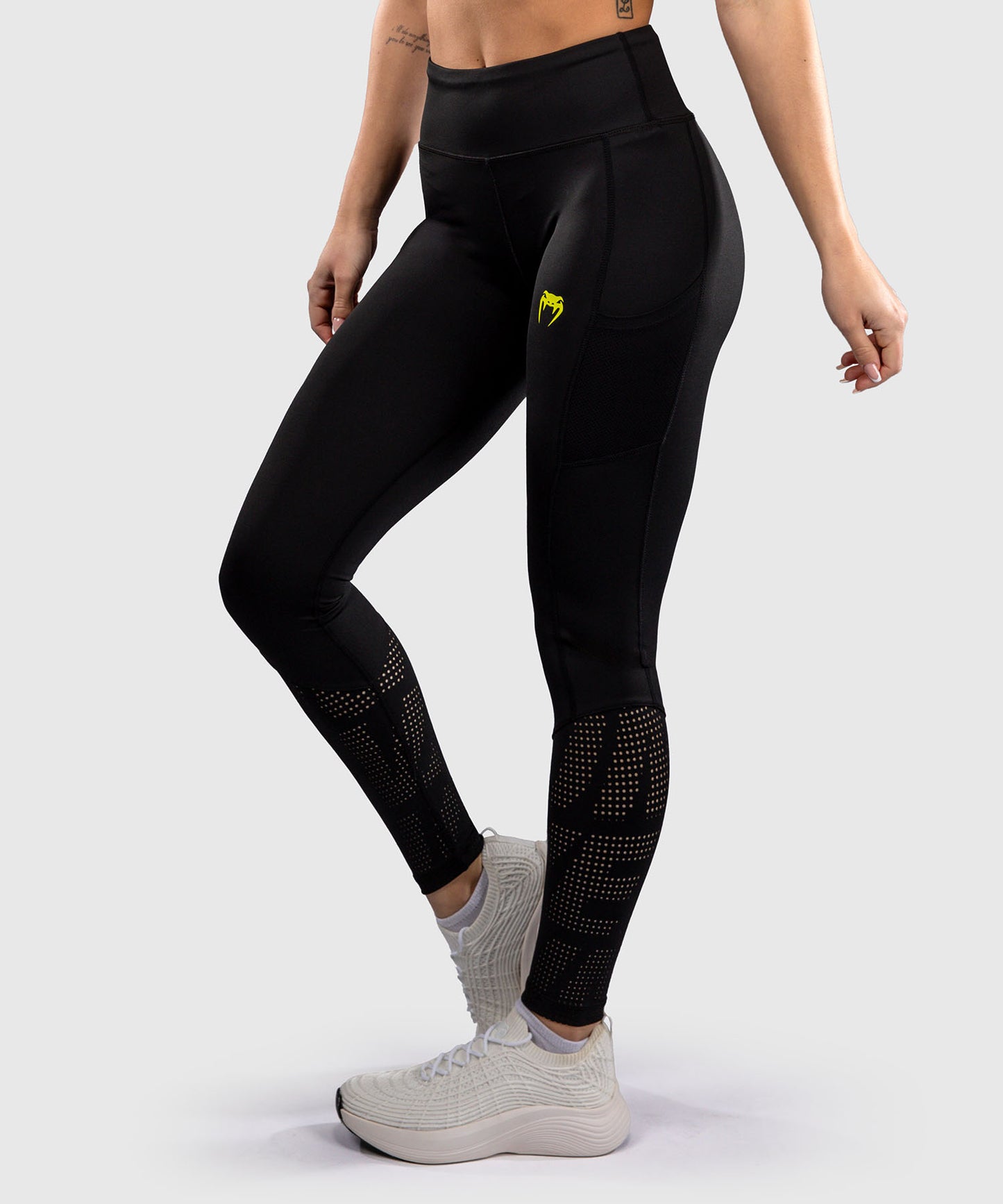 Venum Lazer Leggings da Donna - Nero/Giallo