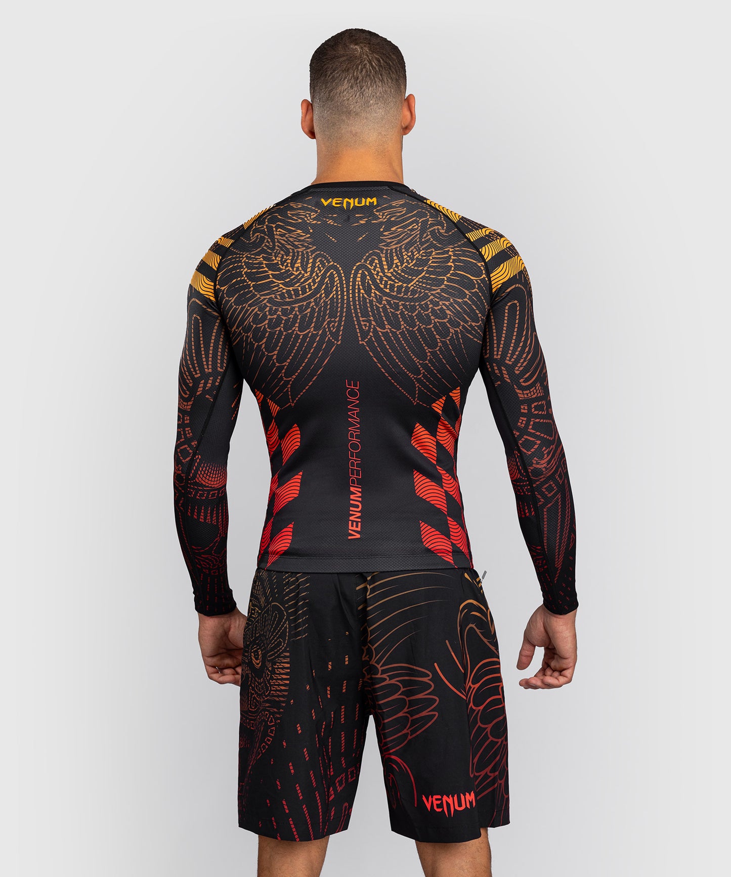 Venum Quetzal Fury Rashguard a Maniche Lunghe - Nero/Rosso Fury/Arancione