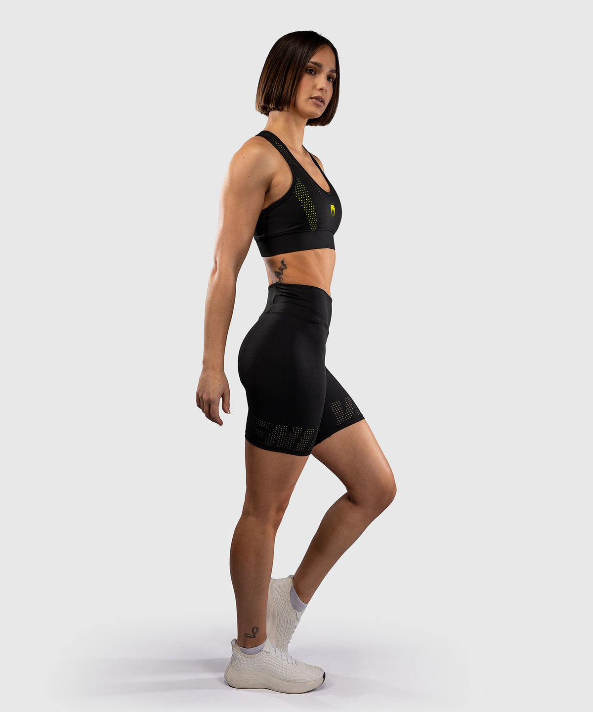 Venum Lazer Women's Compression Shorts - Black/Yellow