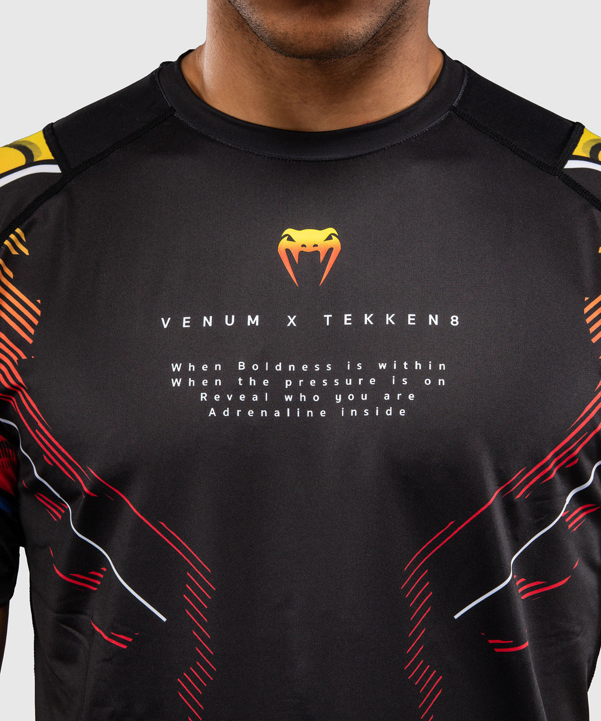 Venum x TEKKEN 8 Camiseta Dry Tech Yoshimitsu - Negro/Naranja