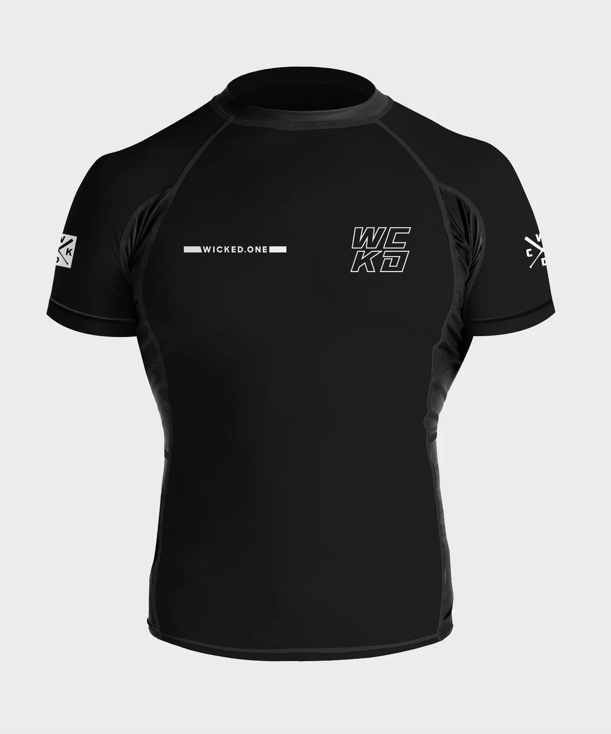 Wicked One Raw Short Sleeve Rashguard - Black