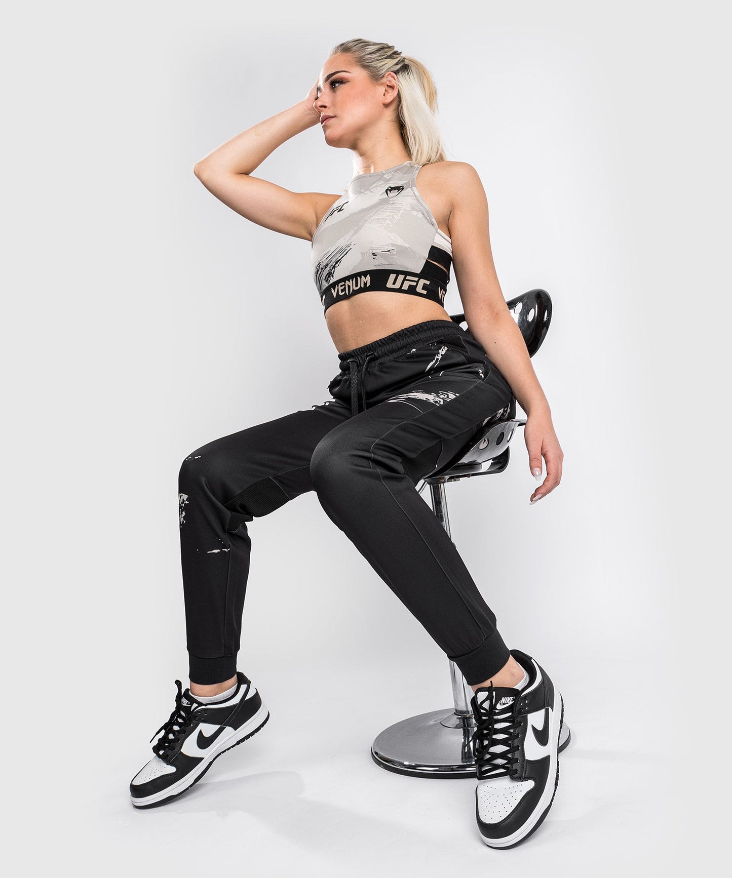 Pantalon de Jogging UFC Venum Authentic Fight Week 2.0 - Pour Femmes - Noir/Sable