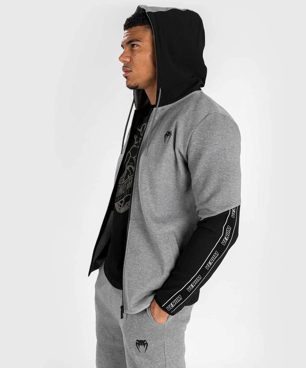 Venum Contender 4.0 Herren Hoodie - Grau/Schwarz
