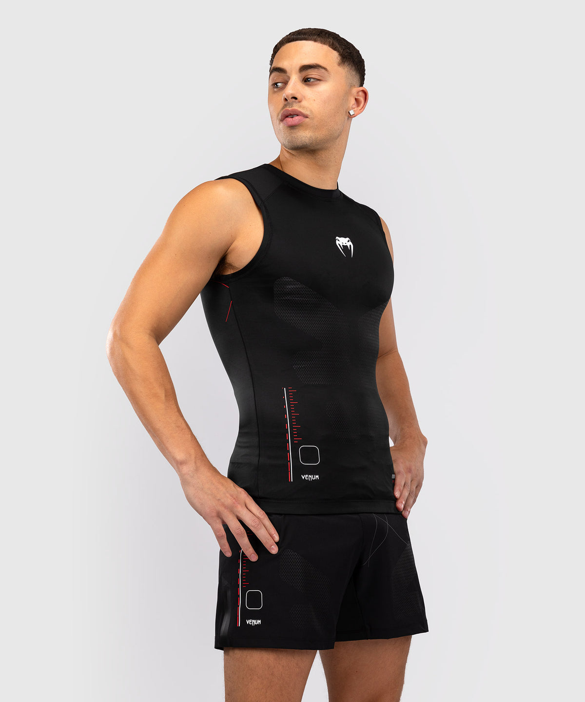 Venum Tactical XT Rashguard senza maniche - Nero/Rosso Fuoco