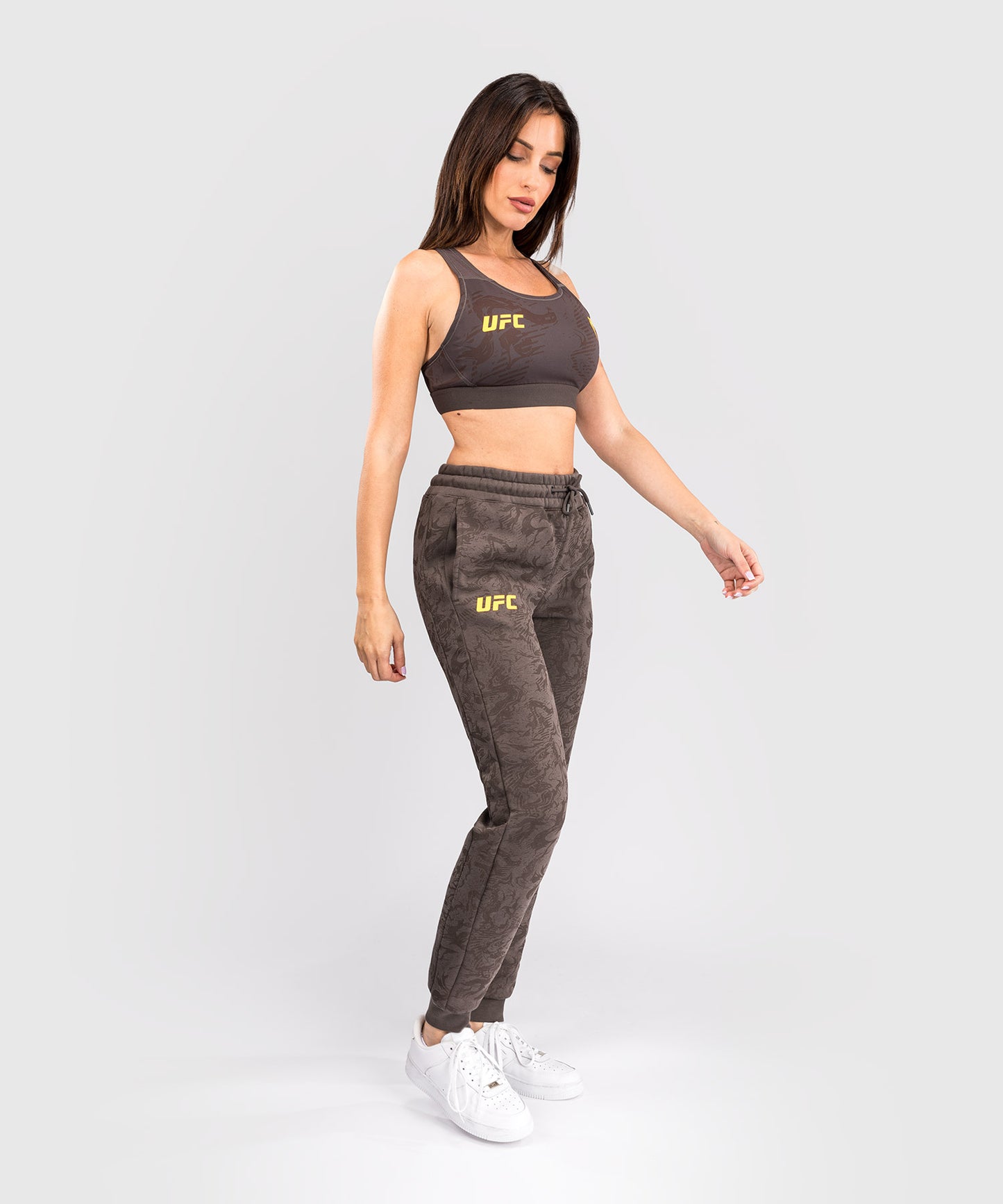 Pantalon en Coton pour Femmes UFC Fusion by Venum Fight Week - Marron Terrestre