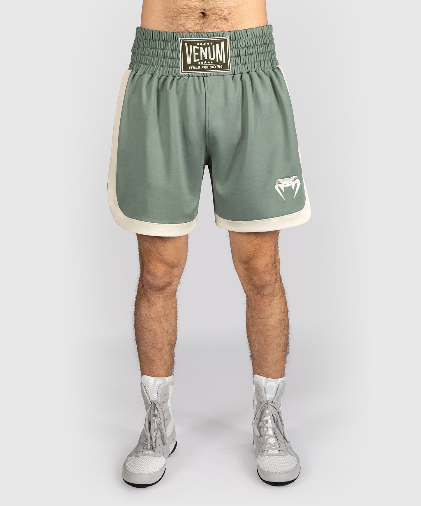 Short de boxe Venum Classic - Vert d'eau/Ivoire