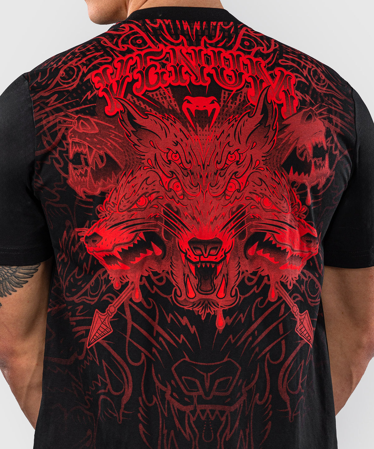 Venum Wolf Atak Camiseta – Negro/Rojo