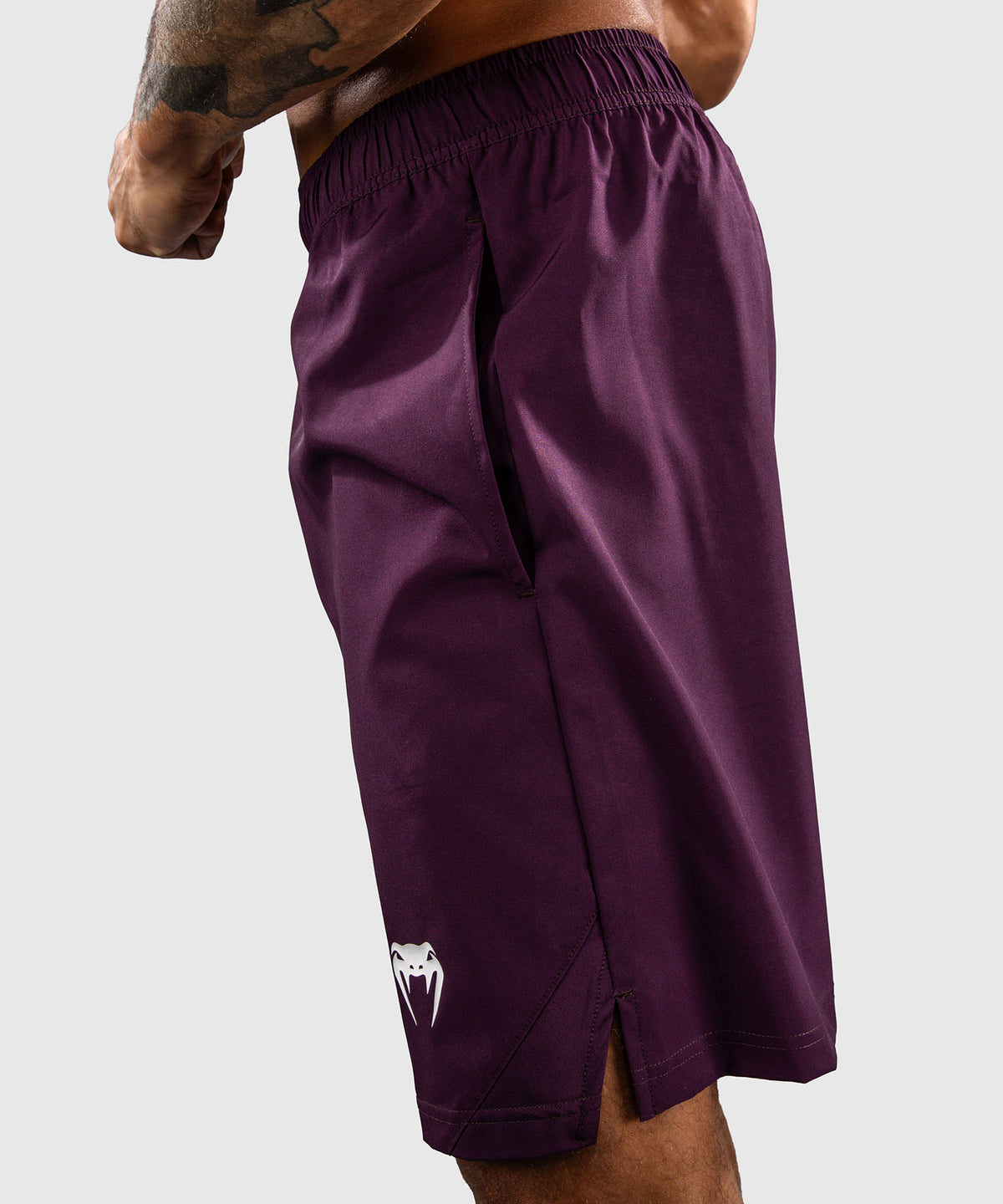 Venum Contender Training Shorts - Dark Purple/ White