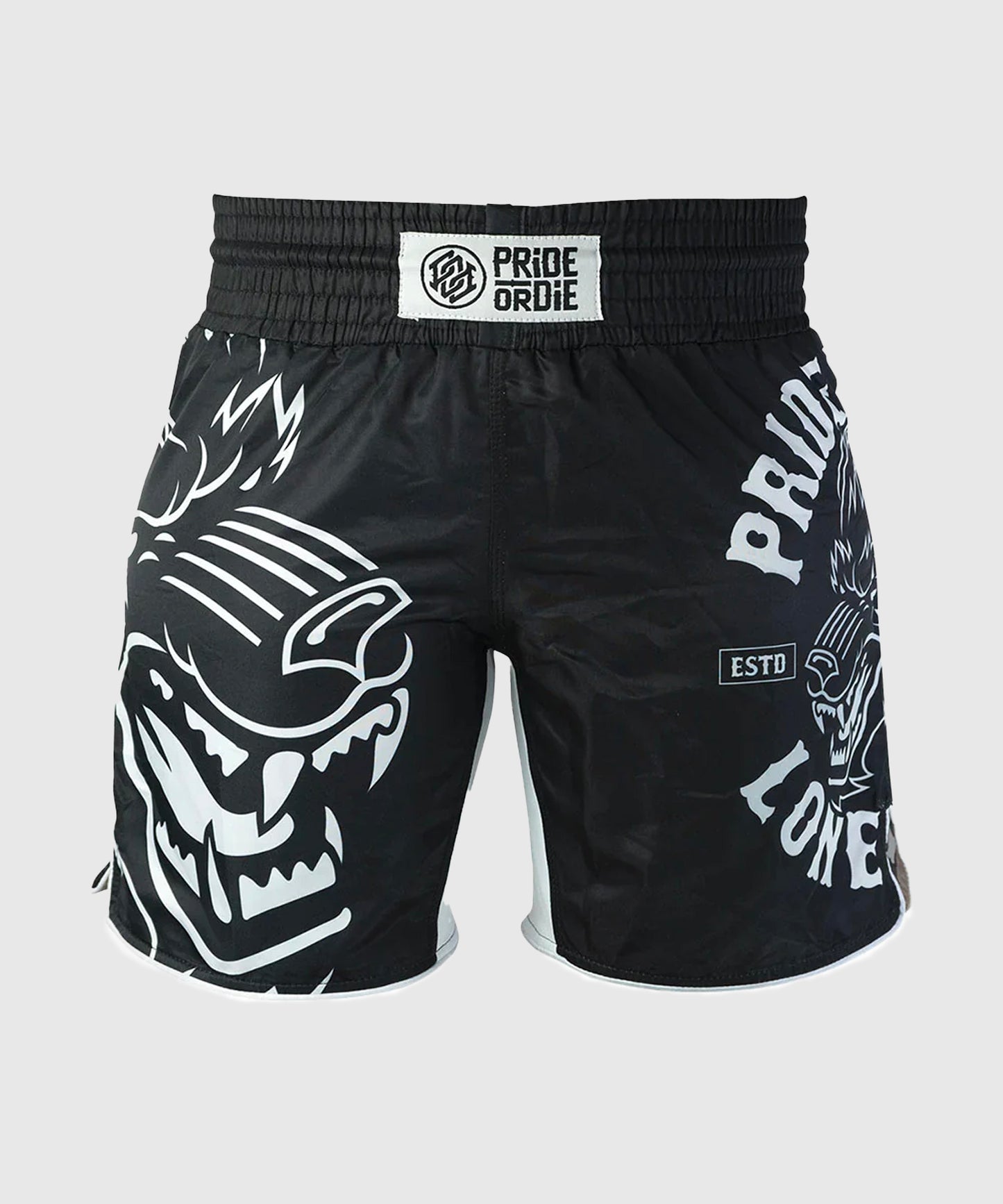 Pride Or Die Lone Wolf Fightshorts - Nero