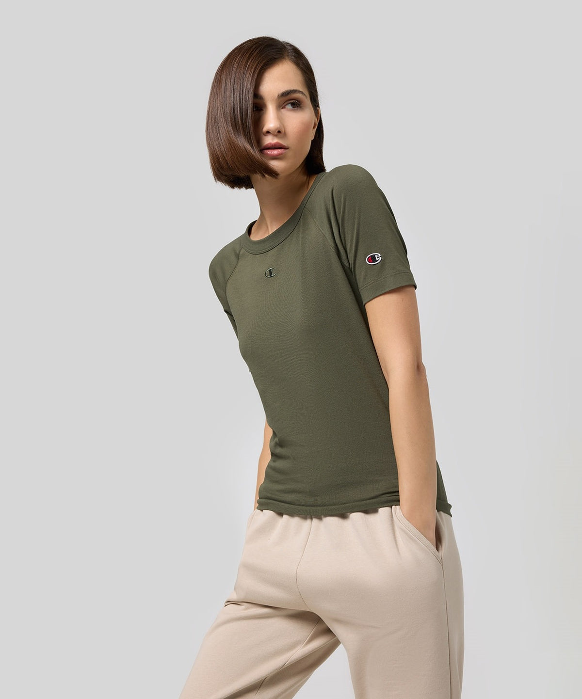 Champion T-Shirt Mujer – Caqui