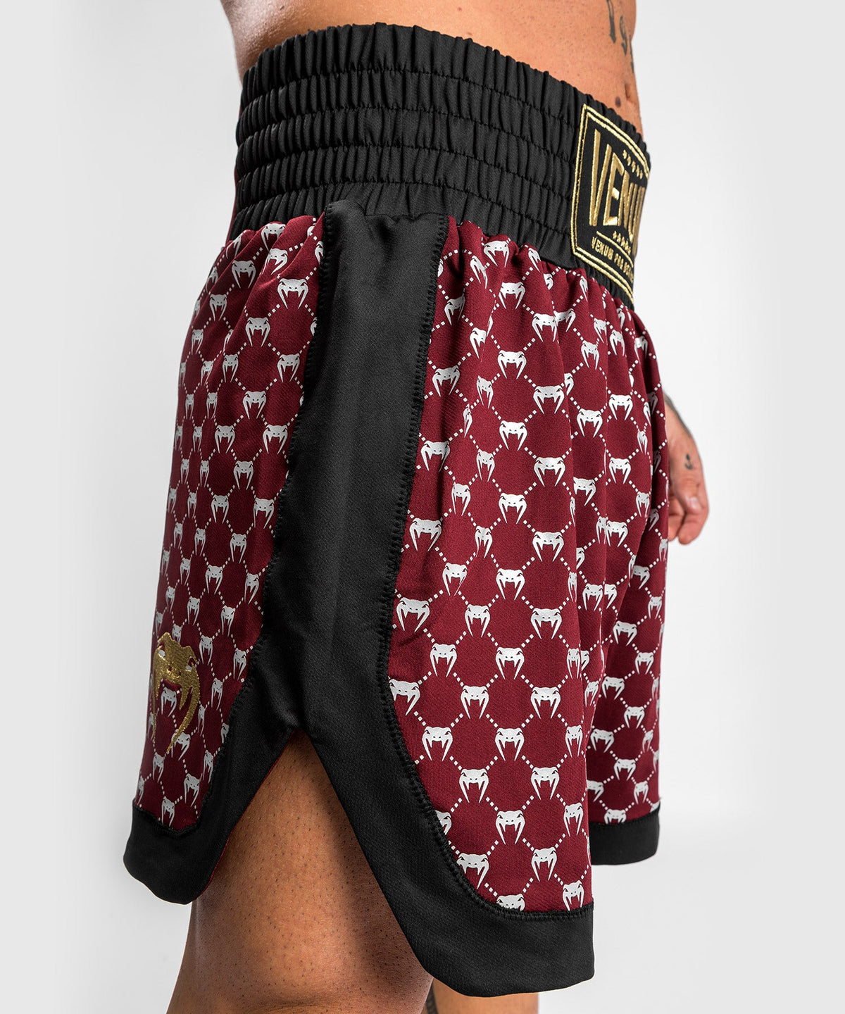 Short de Boxe Venum Monogram - Noir/Bordeaux