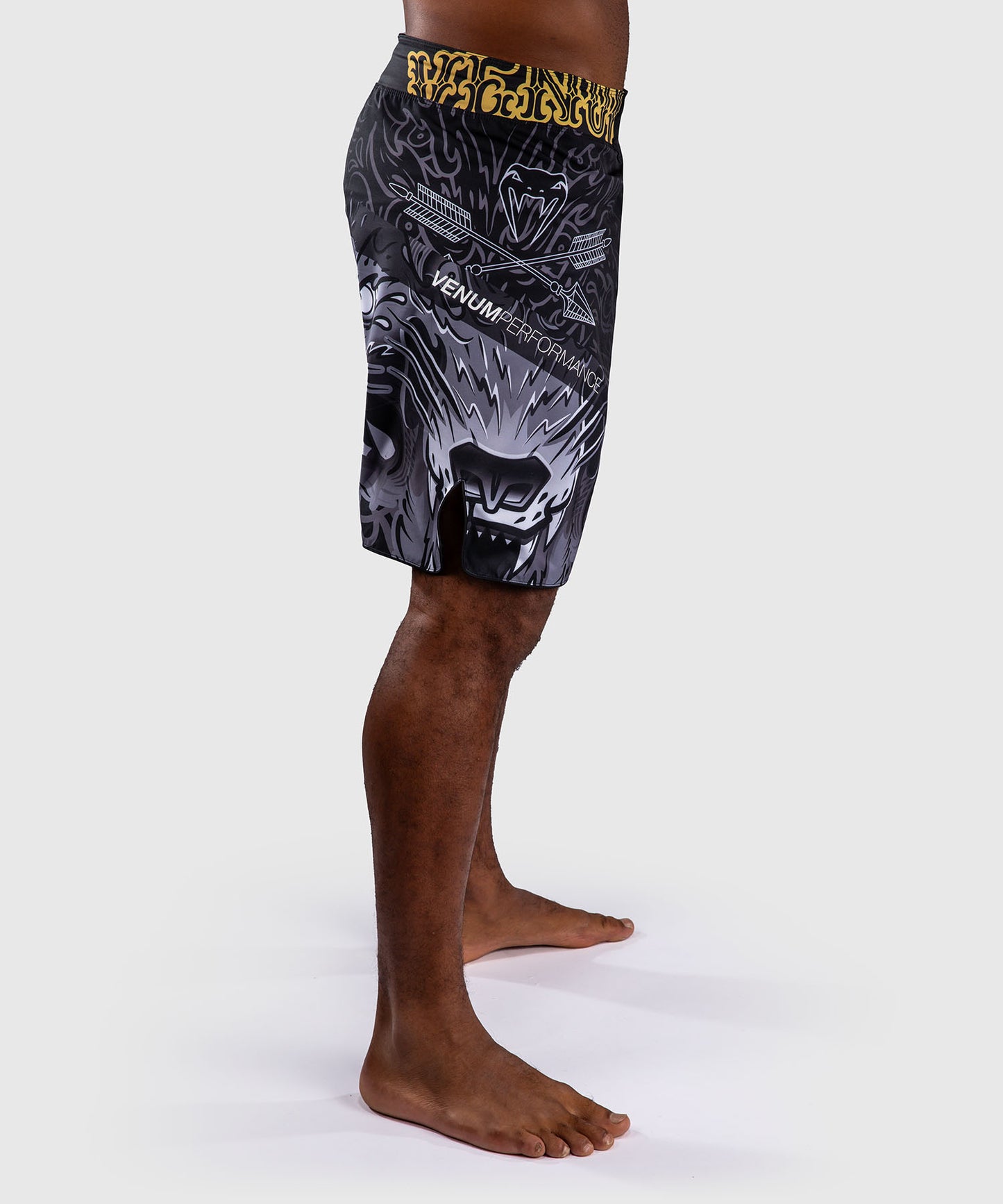Venum Wolf Atak Short de Combate – Negro/Gris