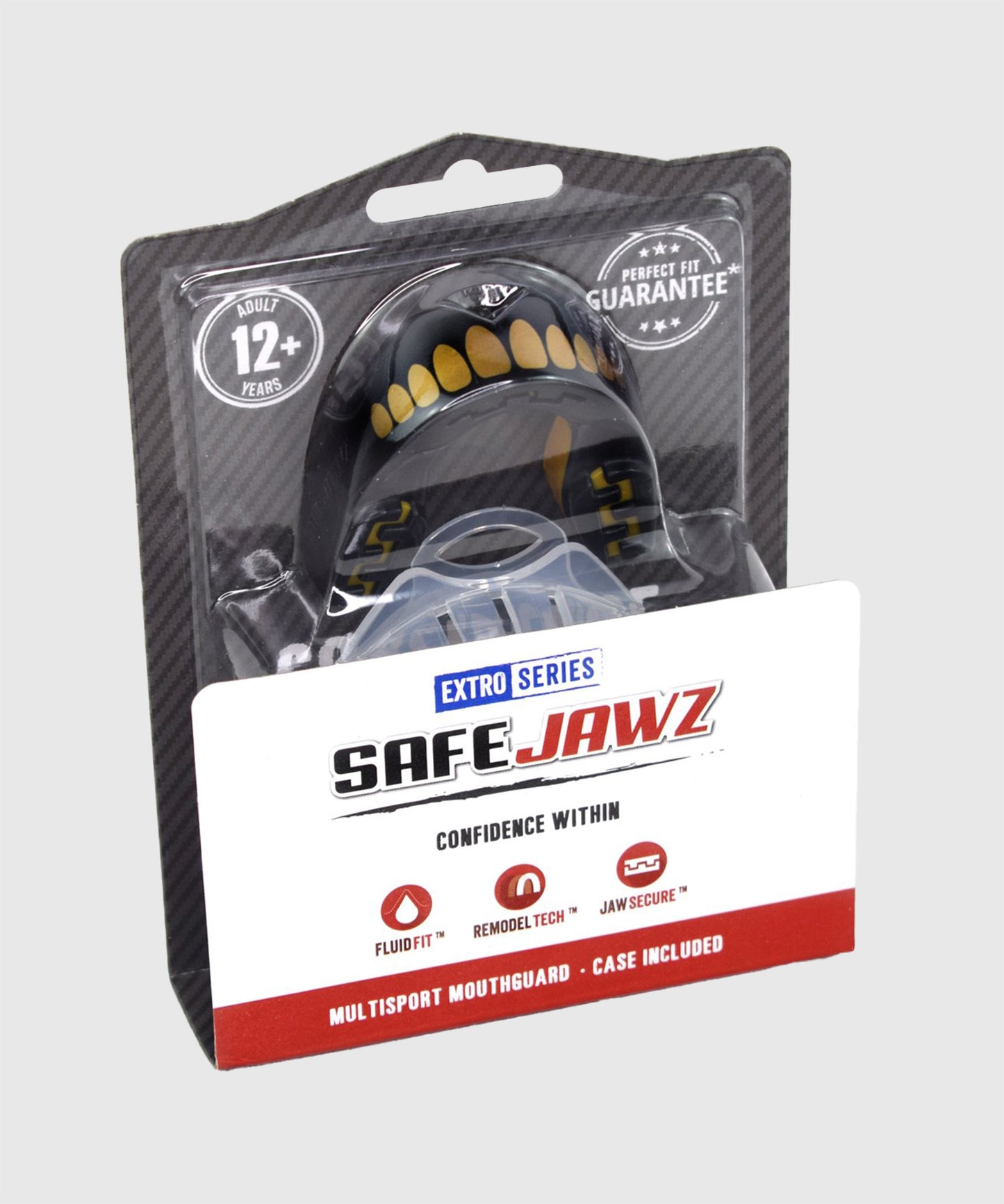 Safejawz Goldie Mouthguard – Adult – Black/Gold
