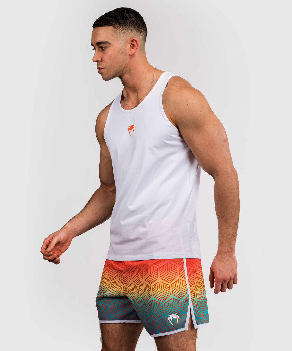 Venum Echo Tank Top - Blanco/Naranja Atardecer