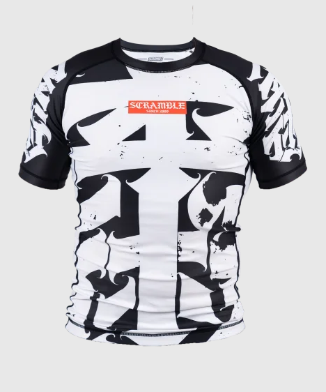 Scramble Hanzi Monochrome Rashguard - Schwarz/Weiß