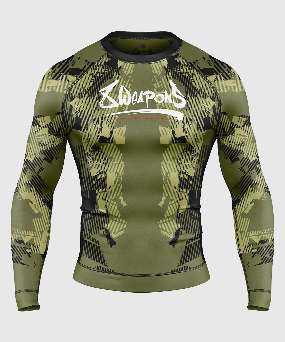 8 Weapons Hit 2.0 Langarm-Rashguard - Oliv