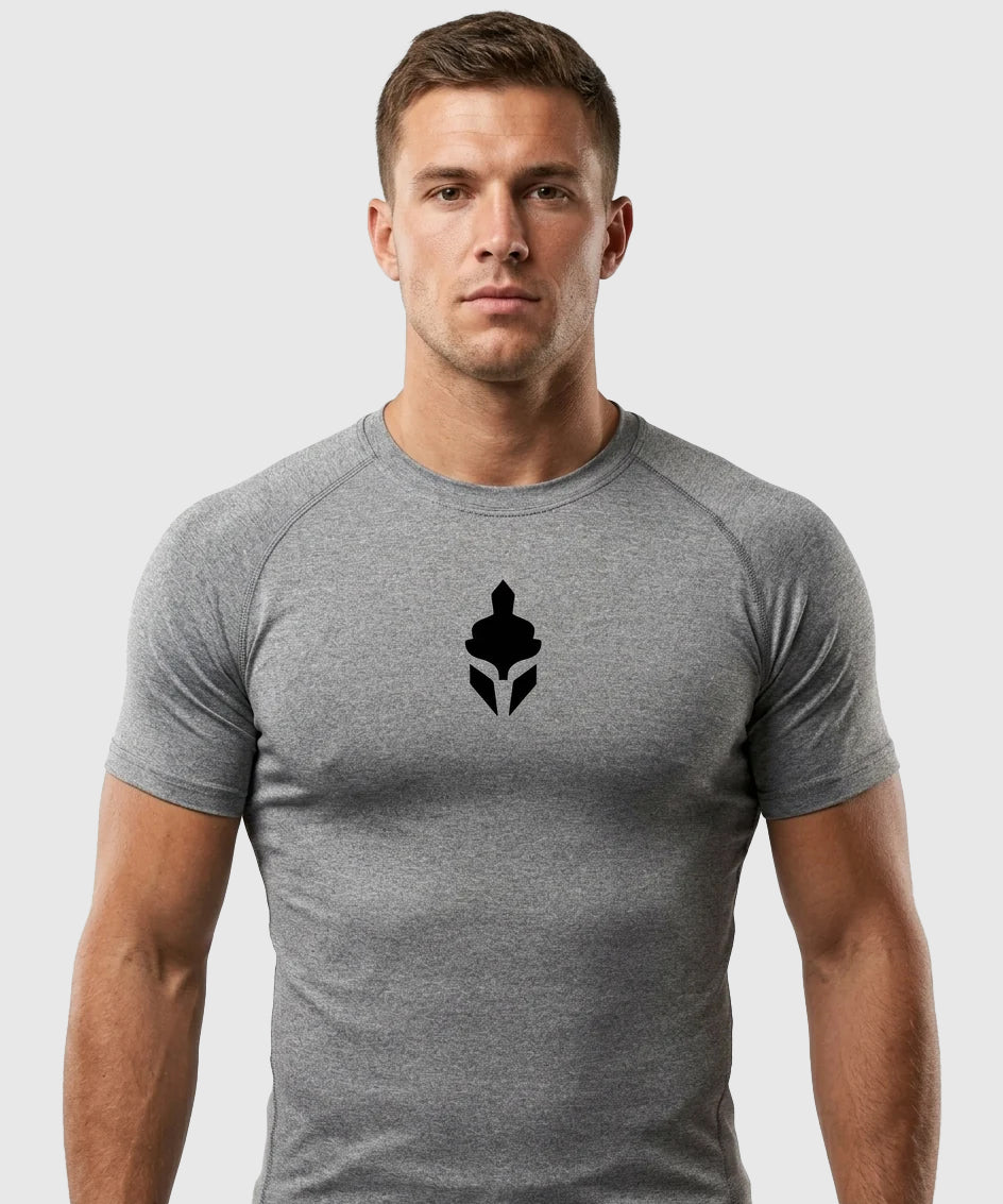 Tyce Skin Kurzarm-Kompressionsshirt - Grau