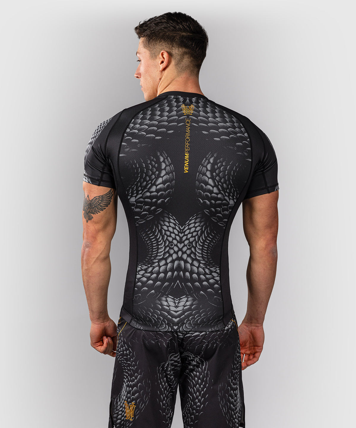 Venum Matupa Kurzarm Rashguard - Schwarz/Grau/Gold