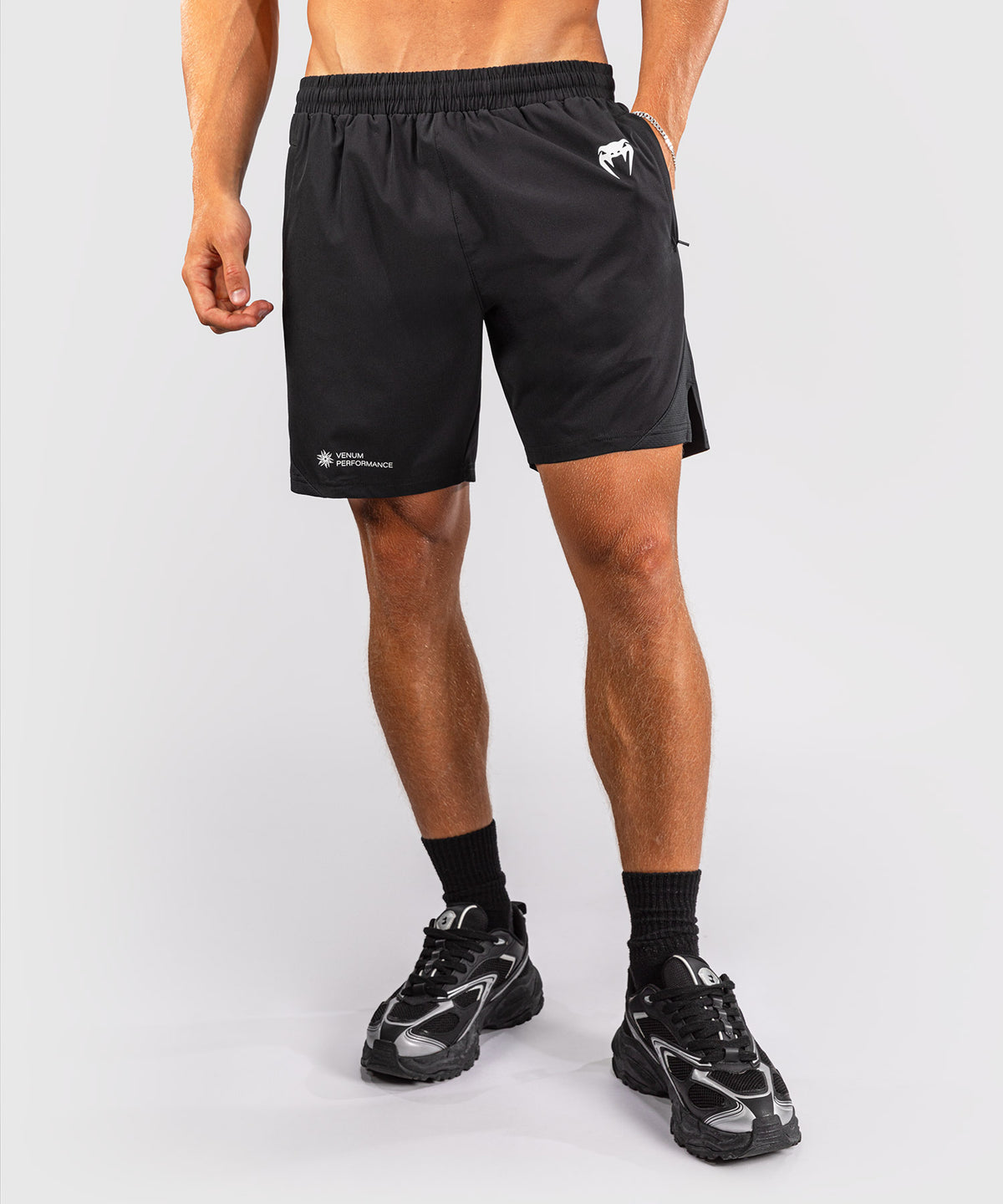 Venum G-Fit Scales Trainingsshorts – Schwarz/Anthrazitgrau