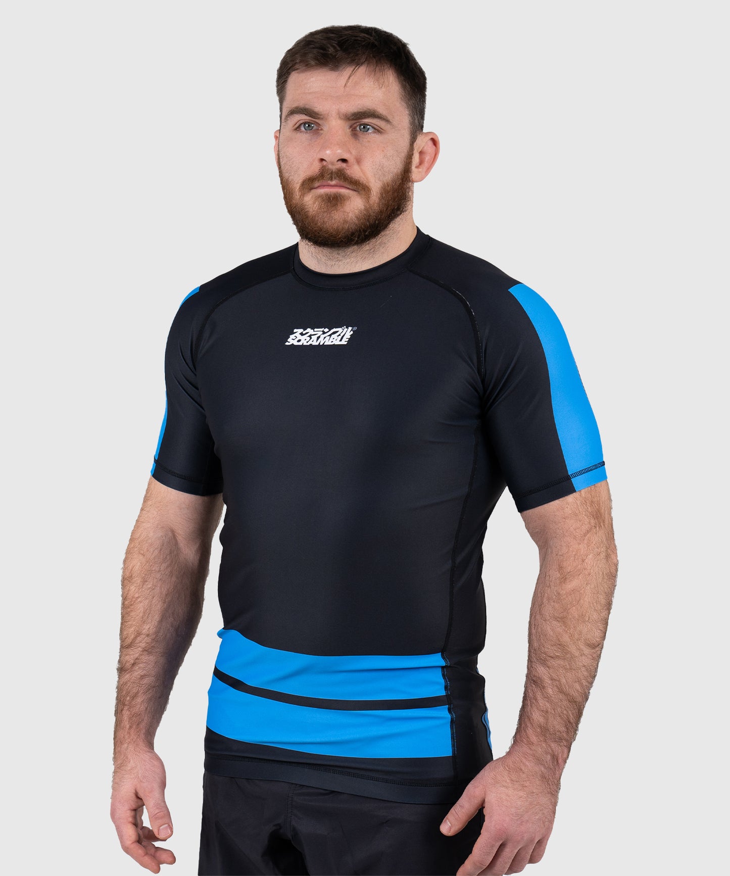 Rashguard À Manches Courtes Scramble Ranked - Bleu