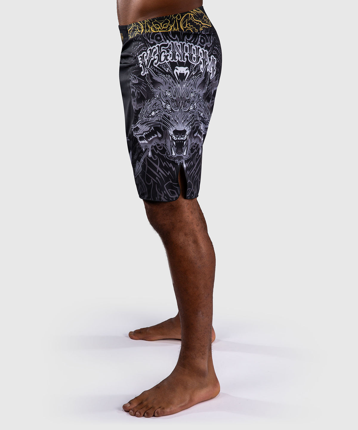 Venum Wolf Atak Short de Combate – Negro/Gris