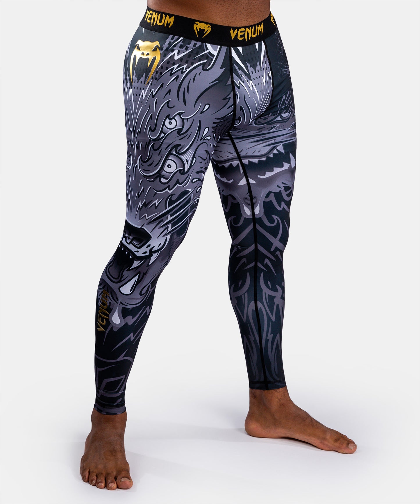 Venum Wolf Atak Spats – Negro/Gris